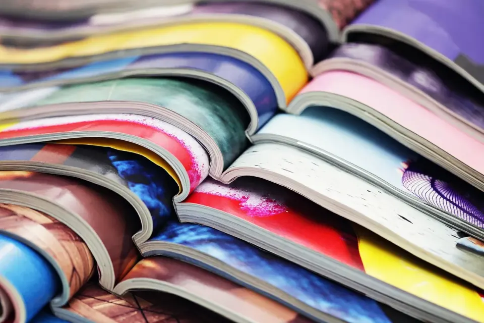 magazine, colors, media, page