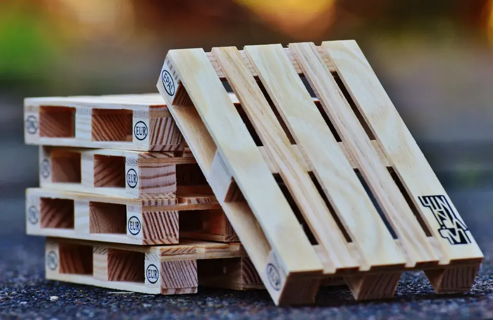 euro pallets, wood, stack, industry