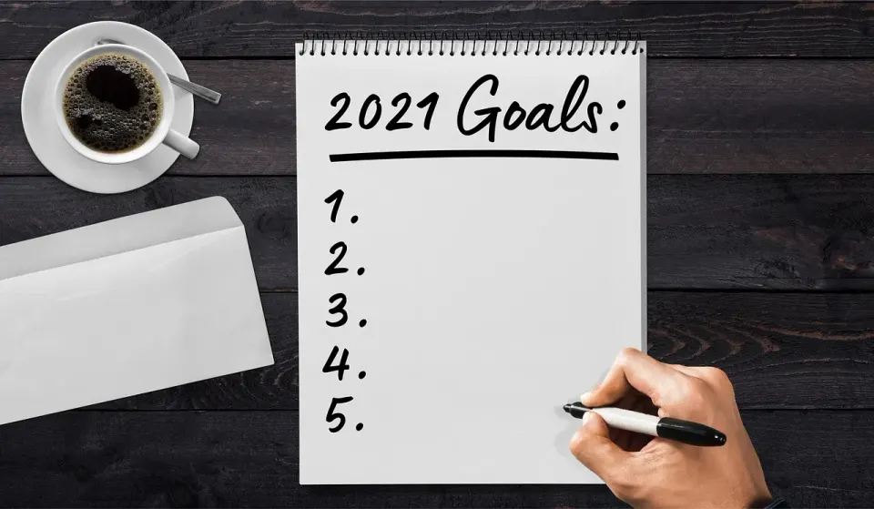 checklist, goals, box, notebook