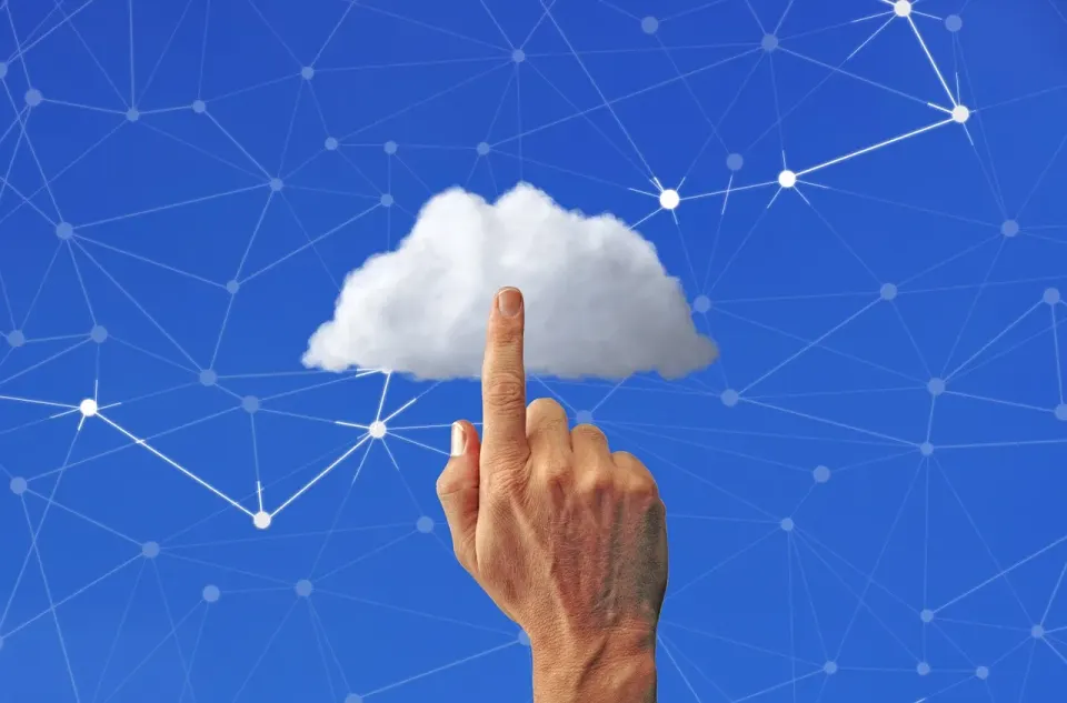 cloud, network, finger, cloud computing