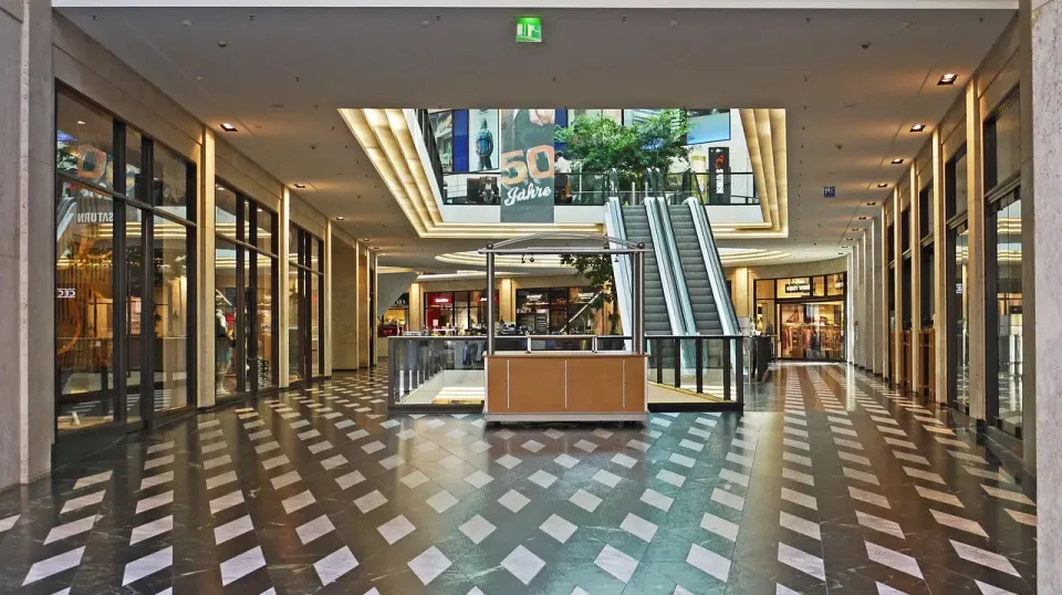 mall, shopping arcade, retail trade, store window