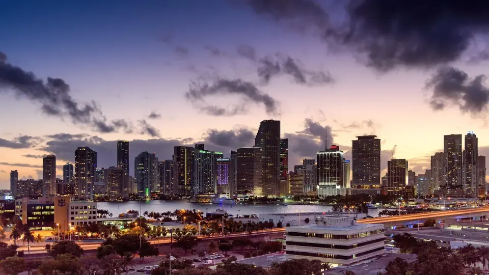 miami, florida, sunset, nature
